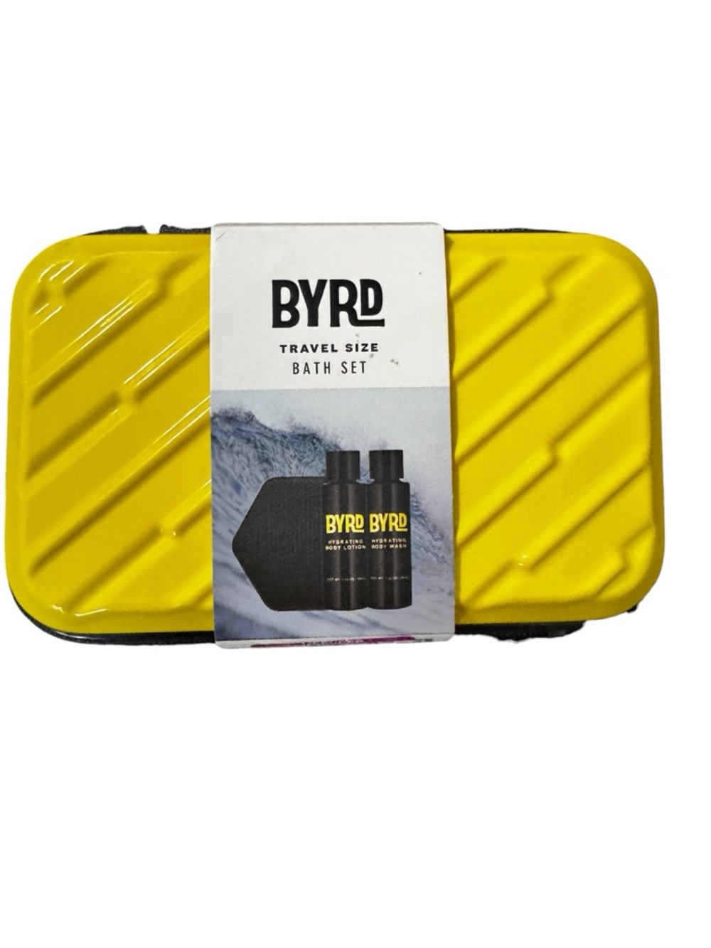 NWT BYRD Travel Size Bath Set - Yellow Case